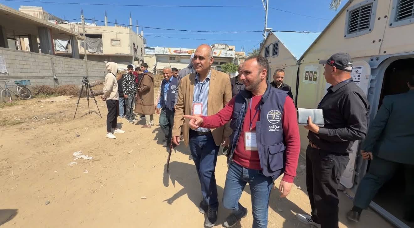 مركز د. حيدر عبد الشافي للثقافة والتنمية يشارك في مراقبة انتخابات بلدية دير البلح